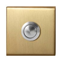 GPF9827.02P4 deur bel vierkant 50x50x8 mm PVD mat messing