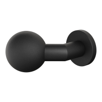 GPF9853.61-00R Zwart verkropte kogelknop S5 55mm incl. wisselstift op ronde rozet rechts