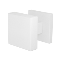 GPF9948.62-02 Wit vierkante knop S2 53x53x16mm incl. knopvastzetter met vierkante rozet