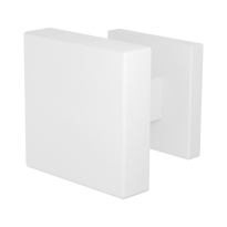 GPF9950.62-02 Wit vierkante knop 60x60x16mm met vierkant rozet