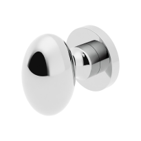 GPF9951.49-00 RVS gepolijst ei-knop S2 62mm met knopvastzetter met ronde rozet
