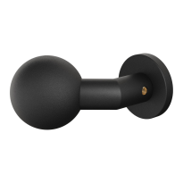 GPF9953.61-00 Zwart verkropte kogelknop S2 55mm met knopvastzetter met ronde rozet