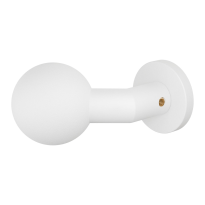 GPF9953.62-00 Wit verkropte kogelknop S2 55mm met knopvastzetter met ronde rozet