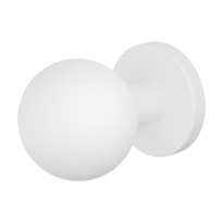 GPF9954.62-00 Wit kogelknop S2 50mm met knopvastzetter met ronde rozet