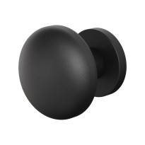 GPF9957.61-00 Zwart paddenstoel knop 65mm met rond rozet
