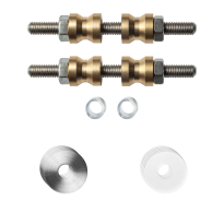 GPF996909DB19 glasdeur bevestigingsset t.b.v grepen met dubbelzijdige bevestiging RVS rozet 19x2mm