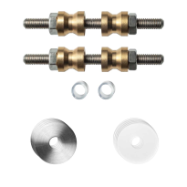 GPF996909DB22 glasdeur bevestigingsset t.b.v grepen met dubbelzijdige bevestiging RVS rozet 22x2mm