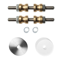 GPF996909DB27 glasdeur bevestigingsset t.b.v grepen met dubbelzijdige bevestiging RVS rozet 27x2mm