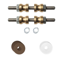 GPF9969A2DB glasdeur bevestigingsset t.b.v. grepen met dubbelzijdige bevestiging Bronze blend rozet