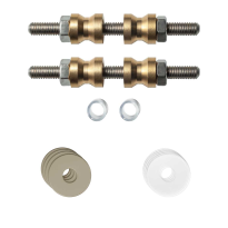 GPF9969A4DB glasdeur bevestigingsset t.b.v. grepen met dubbelzijdige bevestiging Champagne blend rozet