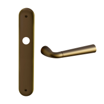 S90 Special deurkruk op langschild WC72/8, matbrons