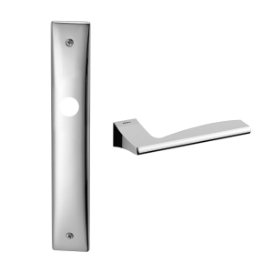 1030 Link deurkruk op schild PC55, chroom