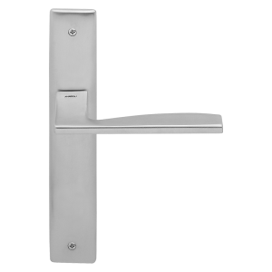 1030R Link deurkruk op schild rechtswijzend, satinchrome
