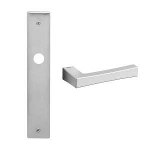 1160 Telis deurkruk op schild WC63/8, satinchrome