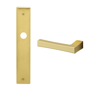 1160L Telis deurkruk op schild PC85 linkswijzend, satinmessing