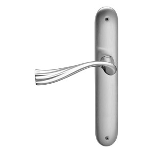 990L River deurkruk op langschild PC85 linkswijzend, satinchrome 