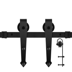 GPF0504.61 schuifdeursysteem Nuoli zwart 300 cm (2 x 150 cm schuifdeurrail)