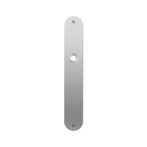 GPF1100.22L/R plaatschild afgerond blind links-/ rechtsdraaiend RVS geborsteld