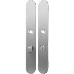 GPF1100.70 langschild XL afgerond WC63/8 normale knop RVS geborsteld