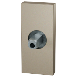 GPF1101.A4.0400 Champagne blend rozet rechthoekig 70x32x10mm met vastgelaste knopvastzetter
