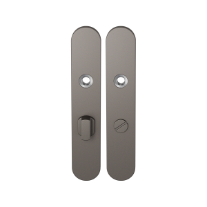 GPF1120.A3 langschild afgerond WC63/8 grote knop Mocca blend