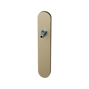GPF1120.A4.442 langschild afgerond PC72 Champagne blend met vastgelaste knopvastzetter