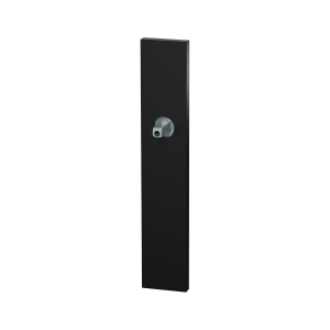 GPF1125.61.442 langschild rechthoekig PC72 zwart met vastgelaste knopvastzetter