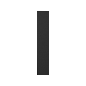 GPF1225.61L/R langschild rechthoekig zonder krukgat links-/ rechtsdraaiend zwart