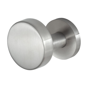 GPF9860.09-00L RVS mat excentrische knop S5 60x16mm met wisselstift op ronde rozet links