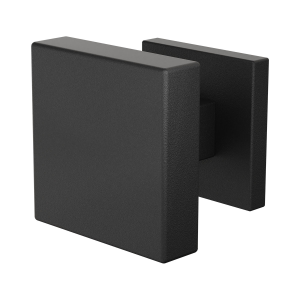 GPF9950.61-02L Zwart vierkante knop S1 60x60x16mm draaibaar met vierkant rozet links
