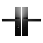 BLA138 Zwart Egaal Deurkruk op Schild Rechthoekig WC63/8 Normal Knob