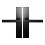 BLA138 Zwart Egaal Deurkruk op Schild Rechthoekig