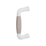 Deurgreep jaren 30 Ika wit met eiken whitewash 130x60mm