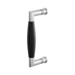 Deurgreep ton model Ika RVS geborsteld met ebbenhout 157x62mm