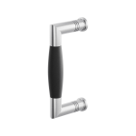 Deurgreep ton model Ika RVS geborsteld met zwart 130x60mm