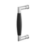 Deurgreep ton model Ika RVS geborsteld met zwart 157x62mm