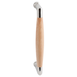 Deurgreep ton model Ika RVS gepolijst met beukenhout 207x63mm