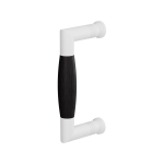 Deurgreep ton model Ika wit met ebbenhout 130x60mm