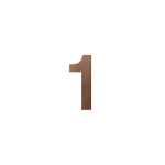 GPF Bronze blend huisnummer 1, 150 mm