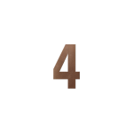 GPF Bronze blend huisnummer 4, 150 mm