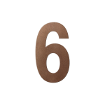 GPF Bronze blend huisnummer 6 XL, 250 mm