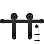 GPF0507.61 schuifdeursysteem Varsi zwart 220 cm