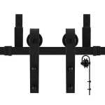 GPF0550.61 Dubbel schuifdeursysteem Lanka zwart 200 cm