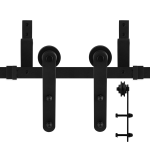 GPF0557.61 Dubbel schuifdeursysteem Varsi zwart 183 cm