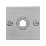 GPF1100.08L/R rozet 50x50x2mm RVS geborsteld links-/rechtsdraaiend