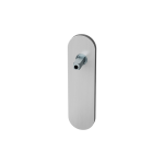 GPF1100.10.411 kortschild afgerond BB72 RVS geborsteld met vastgelaste knopvastzetter