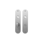 GPF1100.12 plaatschild afgerond WC55/8 grote knop RVS geborsteld