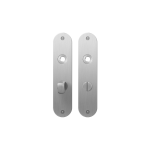 GPF1100.12 plaatschild afgerond WC55/8 normale knop RVS geborsteld