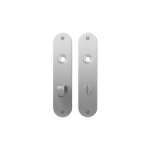 GPF1100.12 plaatschild afgerond WC63/8 normale knop RVS geborsteld