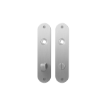 GPF1100.12 plaatschild afgerond WC72/8 normale knop RVS geborsteld